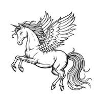 Illustration von ein Pegasus isoliert auf Weiß vektor