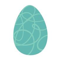 Ostern Ei mit Muster isoliert auf Weiß Hintergrund. Illustration im eben Stil zum Gruß Karte, Einladung Vorlage, Poster, Hintergrund. vektor