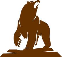 Grizzly Bär Logo Design vektor