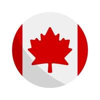 modern runden kanadisch Flagge Symbol. vektor