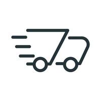 modern ziehen um LKW Symbol. Ladung Transport. vektor