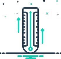 mischen Symbol zum Temperatur erhöhen, ansteigen vektor