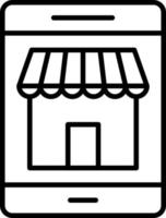 E-Commerce-Liniensymbol vektor