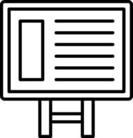 Banner-Liniensymbol vektor