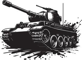 krig tank silhuett. krig tank logotyp isolerat på vit bakgrund vektor