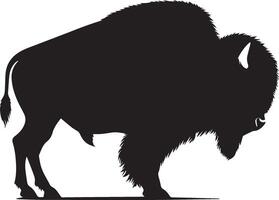 Bison Silhouette isoliert auf Weiß Hintergrund. Kuh Logo vektor