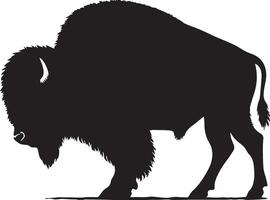 Bison Silhouette isoliert auf Weiß Hintergrund. Kuh Logo vektor