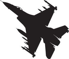 Kämpfer Flugzeug Silhouette isoliert auf Weiß Hintergrund. Kämpfer Flugzeug Logo vektor
