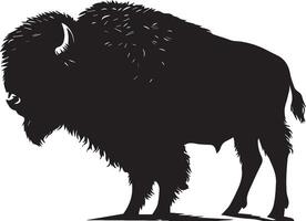 Bison Silhouette isoliert auf Weiß Hintergrund. Kuh Logo vektor