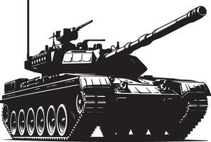 Krieg Panzer Silhouette. Krieg Panzer Logo isoliert auf Weiß Hintergrund vektor