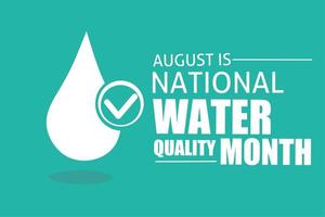 August ist nationaler Monat der Wasserqualität vektor