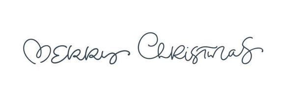 Frohe Weihnachten Kalligraphie Monoline Vektor handgezeichnete Schriftzug Pinsel Text isoliert auf weißem Hintergrund. Text für Karteneinladungen, Vorlagen. Stockillustration