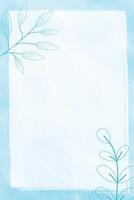 Aquarell Licht Frühling abstrakt Vertikale Vorlage, Digital malen. Hand gemalt abstrakt Aquarell Hintergrund mit Blumen und Blätter, Illustration vektor