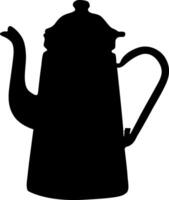 Silhouette Kaffee Wasserkocher, Tee, Sieden Wasser vektor