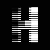 h Brief Linien Logo Symbol Illustration vektor