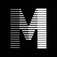 m Brief Linien Logo Symbol Illustration vektor