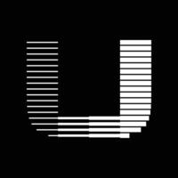 u Brief Linien Logo Symbol Illustration vektor