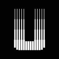 u Brief Linien Logo Symbol Illustration vektor