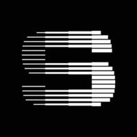 s Brief Linien Logo Symbol Illustration vektor