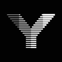 y Brief Linien Logo Symbol Illustration vektor