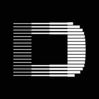 d Brief Linien Logo Symbol Illustration vektor