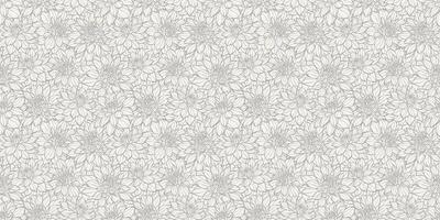Jahrgang Blumen- nahtlos Muster, backgorund mit Hand gezeichnet Dahlie Blumen, elegant drucken vektor