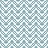 sömlös blå geometrisk cirklar virvlar och vågor mönster, skal bakgrund, blå och vit tapet vektor