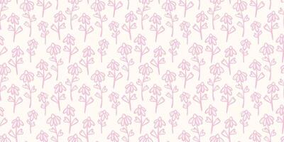 süß Blumen- Gänseblümchen Hintergrund, nahtlos Muster mit Blumen, Pastell- Rosa Frühling Hintergrund Design vektor