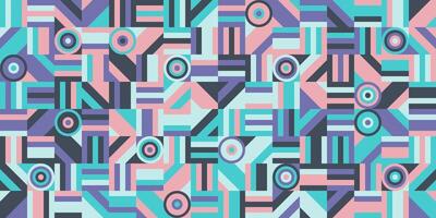 geometrisk lila retro bakgrund, sömlös mönster design, färgrik abstrakt vektor