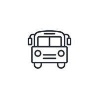 Schule Bus Symbol. .bearbeitbar Hub.linear Stil Zeichen zum verwenden Netz Design, Logo, Symbol Illustration. vektor