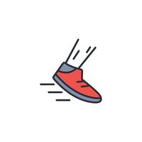 Laufen Schuhe Symbol. .bearbeitbar Hub.linear Stil Zeichen zum verwenden Netz Design, Logo, Symbol Illustration. vektor