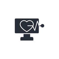 Cardio Symbol. .bearbeitbar Hub.linear Stil Zeichen zum verwenden Netz Design, Logo, Symbol Illustration. vektor