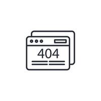 404 Error Symbol. .bearbeitbar Hub.linear Stil Zeichen zum verwenden Netz Design, Logo, Symbol Illustration. vektor