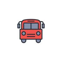 Schule Bus Symbol. .bearbeitbar Hub.linear Stil Zeichen zum verwenden Netz Design, Logo, Symbol Illustration. vektor