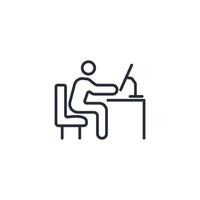 Büro Arbeit Symbol. .bearbeitbar Hub.linear Stil Zeichen zum verwenden Netz Design, Logo, Symbol Illustration. vektor