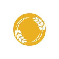 Landwirtschaft Weizen Logo Vorlage und Symbol vektor