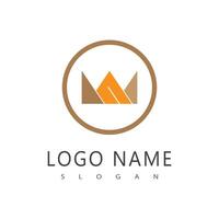 Krone Logo Vorlage Symbol Illustration Design vektor