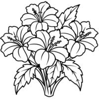 lejongap blomma översikt illustration färg bok sida design, lejongap blomma svart och vit linje konst teckning färg bok sidor för barn och vuxna vektor