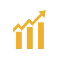 Bar Graph Symbol auf Weiß Hintergrund. Illustration im modisch eben Stil vektor