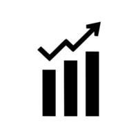 Bar Graph Symbol. schwarz Bar Graph Symbol auf Weiß Hintergrund. Illustration vektor