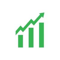 Bar Graph Symbol auf Weiß Hintergrund. Illustration im modisch eben Stil vektor