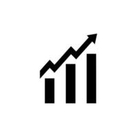 Bar Graph Symbol. schwarz Bar Graph Symbol auf Weiß Hintergrund. Illustration vektor