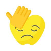 erhalten diese tolle Symbol von Gesichtspalme Emoji, traurig Ausdrücke Emoji vektor