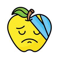 ein tolle Symbol von Schmerzen Emoji, verletzt, traurig, Ausdrücke vektor