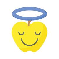 perfekt entworfen Symbol von Engel Emoji, bereit zu verwenden vektor