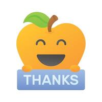 hugg detta försiktigt tillverkad ikon av tack emoji, redo för premie använda sig av vektor