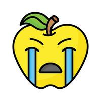 erhalten diese tolle Weinen Emoji Design, anpassbar vektor