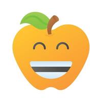 entusiastisk emoji ikon, Lycklig ansikte design vektor