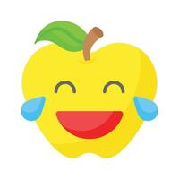 ett ätlig ikon av skrattande emoji, lätt till använda sig av och ladda ner vektor