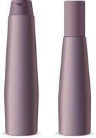 kosmetisch Flaschen Pack. 3d kosmetisch Produkte Vorlage zum Shampoo, Gel, Seife, Feuchtigkeitscreme. Behälter Verpackung Design. vektor